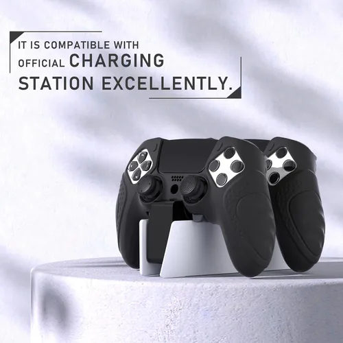 Vista 7 de PlayVital Guardian Edition Anti-Slip Ergonomic Silicone Cover Case for ps5 Edge Controller, Soft Rubber Protector Skin for ps5 Edge Wireless