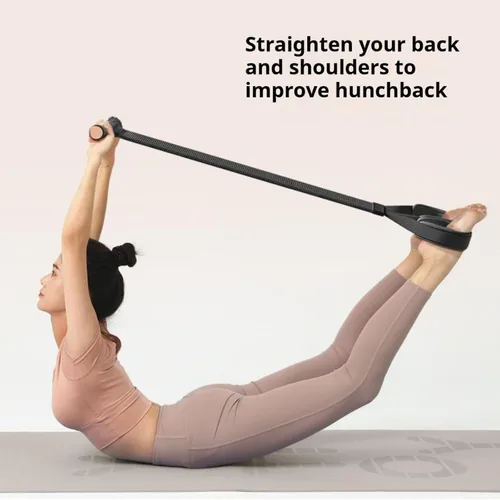 Vista 2 de 2025 Nueva Banda de Resistencia de Pedal de Yoga con Manija, Banda de Tela Anti-Rotura Elástica para Abdominales y Fuerza, Cuerda de Tracción
