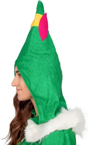 Vista 3 de Disfraz unisex de Buddy The Elf para adultos, disfraz de película de Halloween, pijama