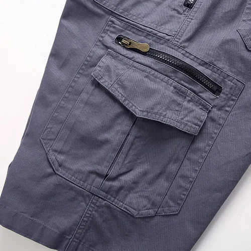 Vista 8 de DASAYO Pantalones cortos para hombre, casuales, de verano, con bolsillos con cremallera, pantalones cortos tácticos al aire libre, trabajo
