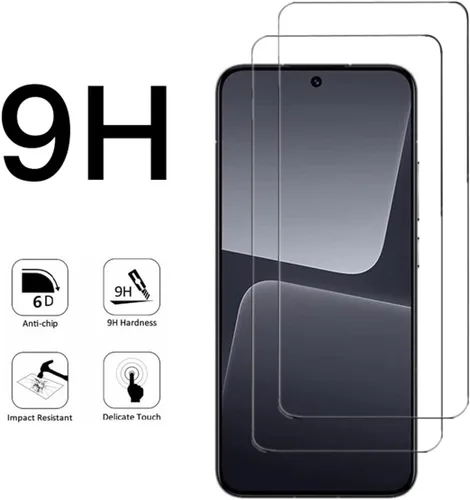 Vista 5 de Protector de pantalla transparente para Xiaomi 13 HD Vidrio templado - [Paquete de 2] 9H Dureza Compatible con fundas Anti-arañazos Protector