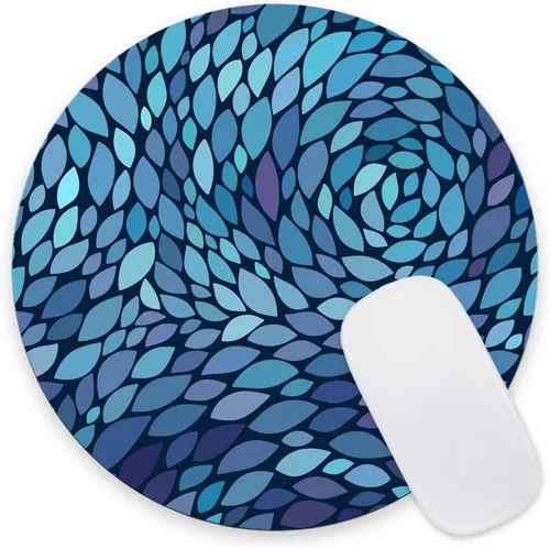 Vista 2 de Alfombrilla para mouse, de colores abstractos, personalizable, redonda, texturizada, lavable, con base de goma antideslizante, para mouse