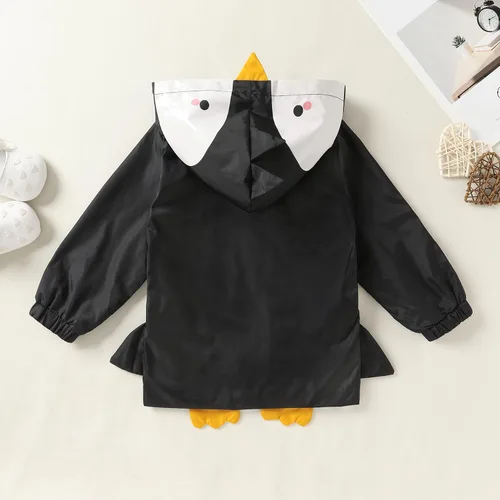 Vista 3 de YOUNGER TREE Impermeable de pato para bebé niño y niña, con capucha y cremallera