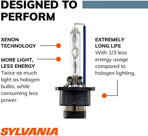 Vista 4 de SYLVANIA - Bombilla para faros delanteros D2S SilverStar zXe HID (descarga de alta intensidad) - Luz más brillante y blanca de alto rendimiento