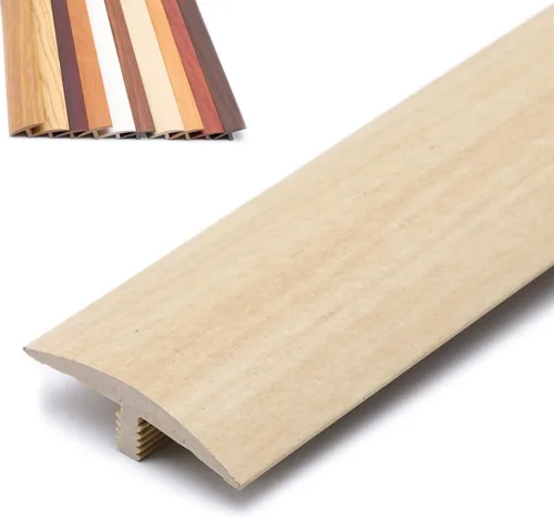 Vista 11 de Tira de transición de suelo de madera con moldura en T, flauta reductora de puerta para cocina, dormitorio, balcón, protector de borde de alfombra
