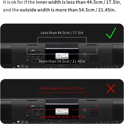 Vista 12 de Soporte de partituras compatible con teclado piano electrónico Yamaha P85 serie P95 (negro)