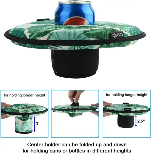 Vista 3 de CM Soporte flotante de neopreno para bebidas, portavasos flotante, para piscina, fiesta, bañera de hidromasaje, diversión acuática al aire libre