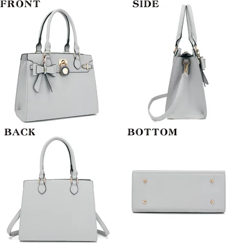 Vista 5 de Qiyuer Bolsos y carteras para mujer Set con asa superior, bolso de hombro, bolso de mano, bolso de trabajo con cartera a juego y monedero a juego 2