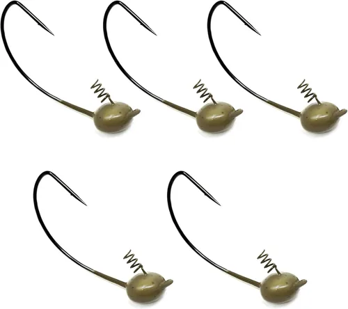 Vista 8 de Reaction Tackle Tungsten Shaky Head Jigs for Bass Fishing - Premium Fishing Hooks, Ideal Shaky Head Jig to Catch Big Bass and Other Fish (5-Pack)