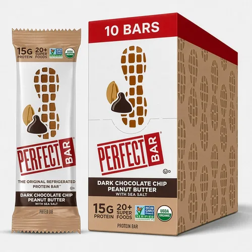 Vista 23 de Perfect Bar - Barra de proteínas refrigerada original, sabor mantequilla de maní