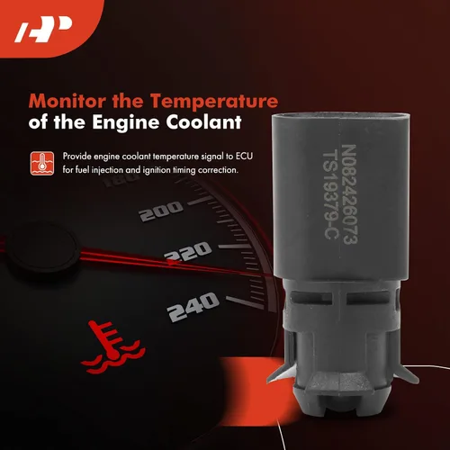 Vista 2 de Sensor de temperatura del refrigerante del motor A-Premium compatible con Volkswagen