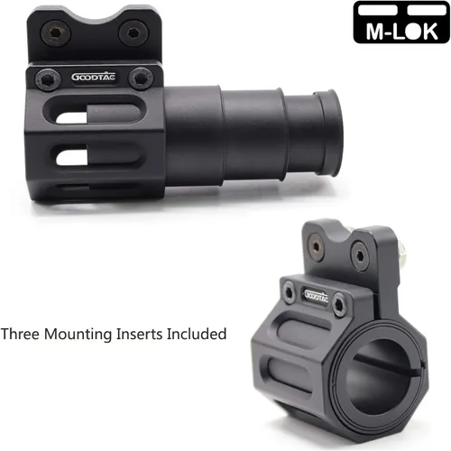 Vista 5 de GOODTAC - Soporte de anillo de linterna offset para riel Mlok-3 insertos de montaje incluidos