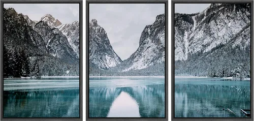 Vista 58 de wall26 Lienzo enmarcado para pared, juego de arte de selva, rana, hoja de palmera, naturaleza, desierto, arte moderno, realismo, decorativo