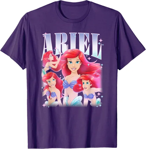 Vista 60 de Disney Camiseta de la princesa Ariel de la Sirenita Multi Pose, Negro