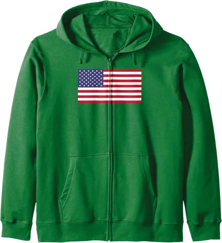 Vista 7 de United States USA American Flag USA Fans America Lovers Zip Hoodie