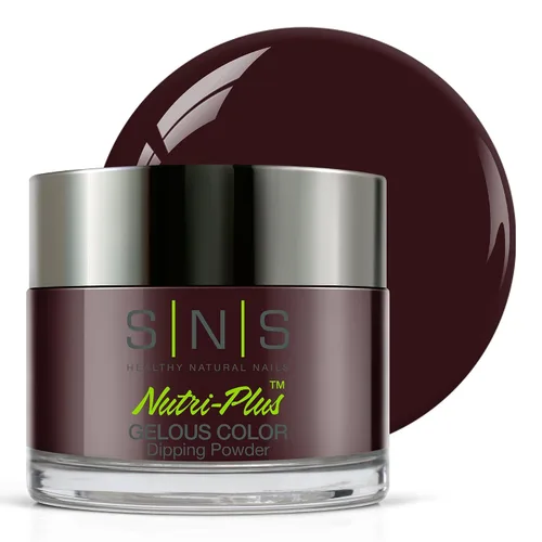 Vista 23 de SNS Polvo de inmersión de uñas, polvo de inmersión de color geloso - Acai Bowl (negro) - Color de uñas de larga duración dura 14 días - Bajo olor
