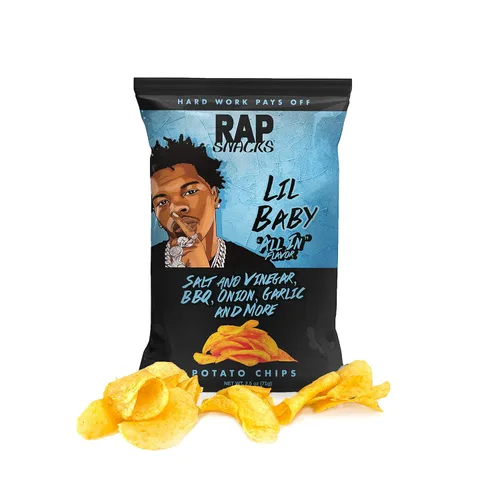 Vista 15 de Rap Snacks Lil Baby - Queso cheddar + papas fritas de crema agria, bolsas de 2.5 onzas, paquete de 6