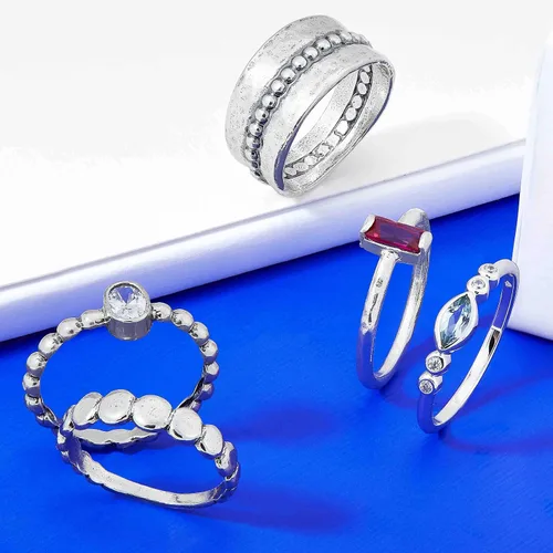 Vista 6 de Silpada Anillo de topacio azul y circonita cúbica en plata de ley, Circonita, plata de ley, plata, circonita topacio