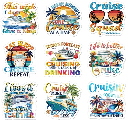 Vista 9 de Wxiben - Decoraciones magnéticas grandes para puerta de crucero, 6 unidades, decoración de puerta de crucero de navegación marítima, divertidos