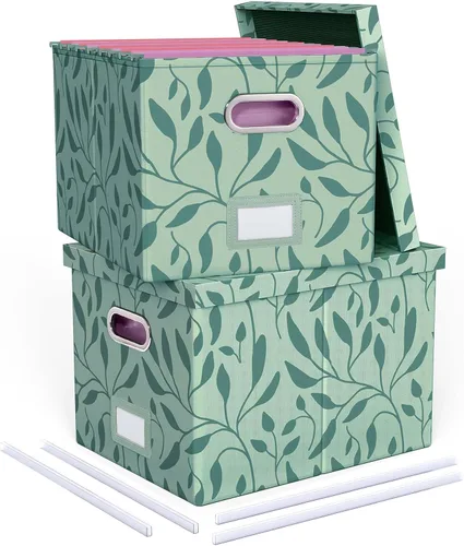 Vista 64 de Oterri Organizador de Archivos, Caja de Archivos, Gabinete de Archivos para Almacenamiento de Carpetas de Archivos Tamaño Carta, Organizador