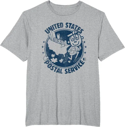 Vista 20 de USPS Camiseta Mr Zip US Postal Service, Gris Gris Oscuro
