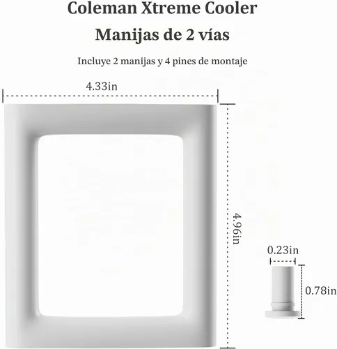 Vista 2 de Mango enfriador para enfriador Coleman Extreme, pieza de repuesto de mango Coleman (2)
