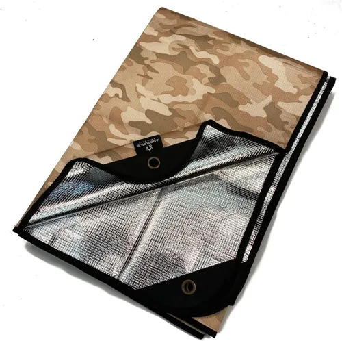 Vista 10 de Arcturus Lona aislada, manta de supervivencia térmica reutilizable y resistente, 60 x 82 pulgadas, refleja el 90% del calor corporal, impermeable