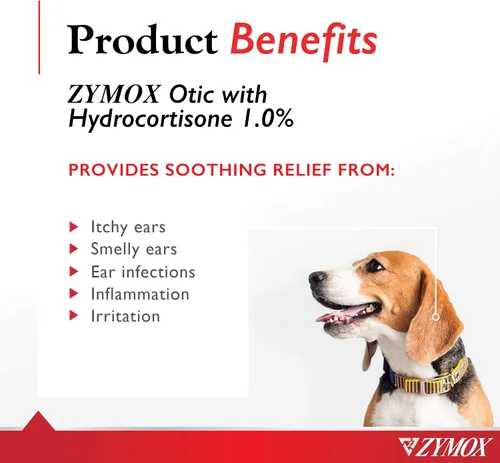 Vista 2 de Solución enzimática Otic para tratamiento de problemas de oído de mascotas con hidrocortisona de Zymox