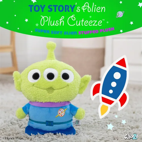 Vista 2 de Kids Preferred Disney Pixar Toy Story Little Green Man Alien Cuteeze - Juguete de peluche de animal relleno extra suave para bebés y niños y niñas
