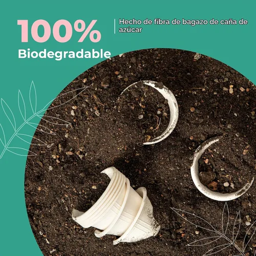 Vista 3 de Fit Meal Prep [Paquete de 100] Vasos desechables compostables para condimentos y muestras de 2 onzas, tazas biodegradables de fibra de bagazo