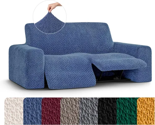 Vista 25 de PAULATO BY GA.I.CO. Funda reclinable – Funda de ajuste suave – Protector elástico de muebles reclinables de 1 pieza – Tela de terciopelo lavable a