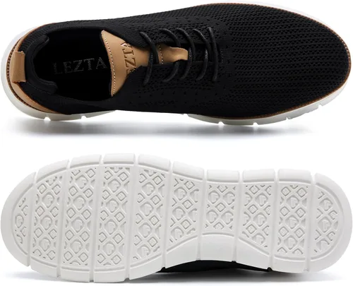 Vista 9 de LEZTA Zapatos deportivos de vestir casuales para hombre, ligeros, Oxford, con soporte para el arco, zapatos para caminar