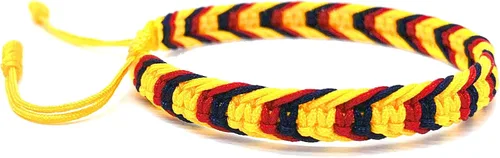 Vista 3 de LAMIBEE Pulsera tibetana de color con bandera de país, amuleto y estilo bohemio, pulsera de cuerda y brazaletes para mujeres, hombres, pulseras