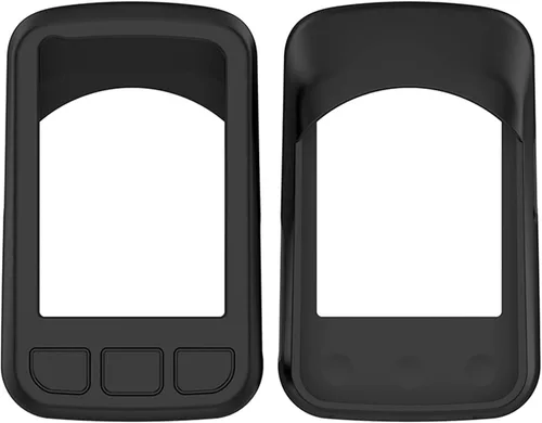 Vista 5 de Funda de silicona compatible con Wahoo Elemnt Bolt V2 GPS Ciclismo/Bike Computer Bundle Funda protectora de piel Accesorios de parachoques (negro)