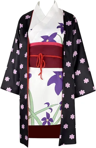 Vista 2 de TYOIGU Shanks - Disfraz de cosplay de Nico Robin, conjunto de kimono para adultos
