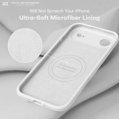 Vista 293 de LOVE 3000 Diseñada para Funda iPhone Air, Silicona Premium [Compatible con Magsafe][Forro de Microfibra Suave Anti-Rayones] Funda Protectora