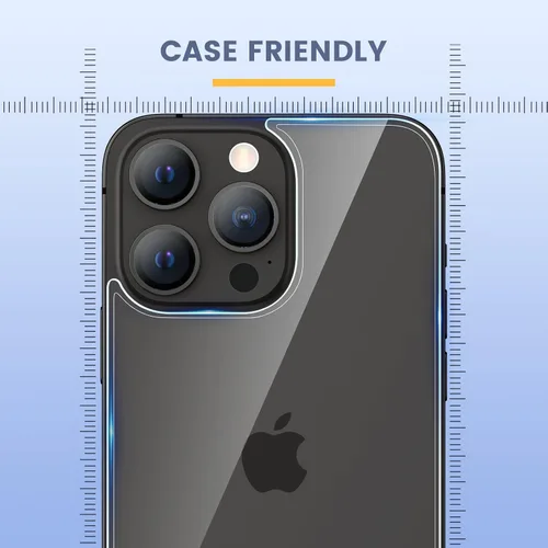 Vista 4 de Maxdara [6 en 1] Protector de Pantalla para iPhone 14 Pro (6.1 pulgadas), Paquete de 2 Protectores de Pantalla Trasera para iPhone 14 Pro