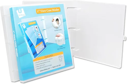 Vista 11 de UniKeep Carpeta de 3 anillos – La carpeta está totalmente cerrada, disponible en blanco, transparente o negro y en diferentes tamaños de lomo