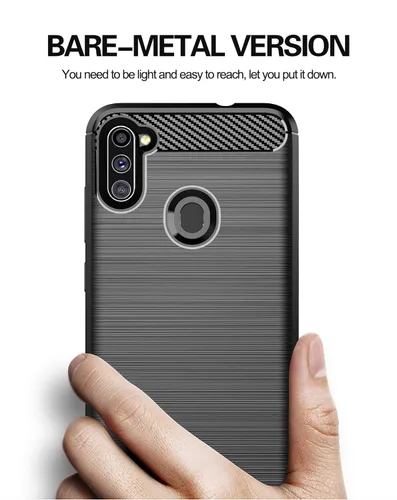 Vista 4 de MAIKEZI - Carcasa para Samsung Galaxy A11, con protector de pantalla HD, poliuretano termoplástico suave, delgada, antideslizante, funda protectora
