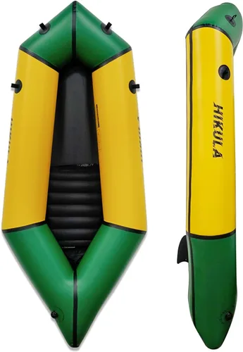 Vista 8 de Inflatable Lightweight TPU PackRaft Eco-Friendly White Water Rafting Micro Inflatable Kayak Canoe Carry Bag Included