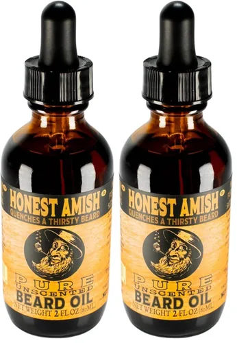 Vista 4 de Honest Amish, aceite puro de barba, 2 onzas, sin fragancia