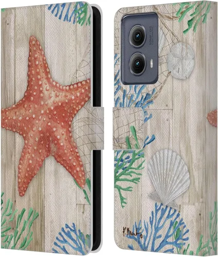 Vista 9 de Head Case Designs Funda de piel con licencia oficial de Paul Brent Agate Mermaid Coastal para Motorola Edge (2024)