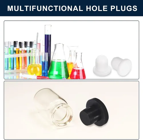 Vista 6 de uxcell 16 Piezas de Tapones de Goma Negros, 2.7mm para Agujeros de Enchufe de 2-2.5mm/0.08-0.1