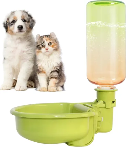 Vista 15 de Vannon Botella de agua para mascotas de 16oz, dispensador de tazón de agua por gravedad para jaula, dispensador de agua anti-desbordamiento
