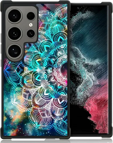 Vista 43 de ZHEGAILIAN Funda compatible con Samsung Galaxy S21, funda de vidrio orgánico para niñas, mujeres y hombres, diseño de cuatro esquinas, antiarañazos