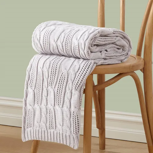 Vista 16 de Aormenzy - Mantas de punto trenzadas de 50 x 60 pulgadas, manta suave, acogedora y ligera, manta de acrílico lavable a máquina, manta decorativa