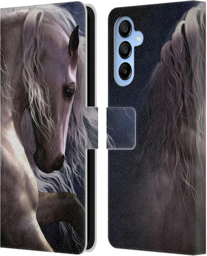 Vista 394 de Head Case Designs Officially Licensed Laurie Prindle A Morgan Christmas Western Stallion Leather Wallet Case Compatible with Samsung Galaxy A07 4G