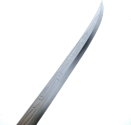 Vista 5 de Espada de espuma élfica medieval de fantasía de 37.5 pulgadas para colección, regalo y cosplay, plata