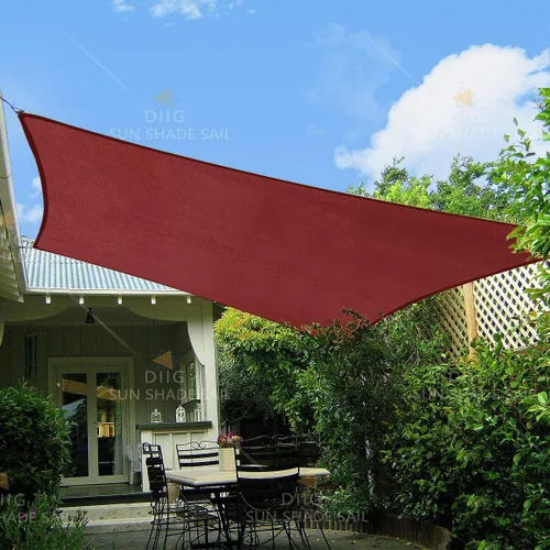 Vista 19 de Toldo tipo vela para patios, pérgolas, patios traseros, jardines y exteriores, rectangular, tela para sombra que bloquea los rayos ultravioleta, 6 x