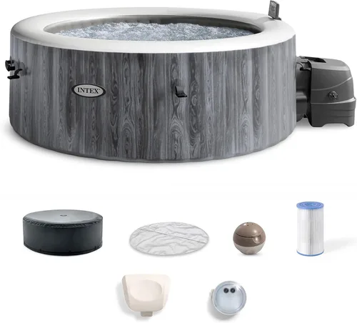 Vista 11 de INTEX PureSpa - Bañera de hidromasaje inflable para 4 personas con cubierta
